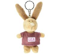 NICI 44634 - Portachiavi a forma di coniglietto con maglietta Lea, 10 cm, colore: Beige