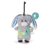 NICI Littledoo Asinello di peluche multifunzione per favorire l’addormentamento del bebè, da afferrare, coccolare, scoprire e per addormentarsi, in confezione regalo, 25 cm, grigio - 61614
