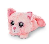 NICI Glubschi L'Originale - Glubschis Dreamie Gatto 15cm - Gattino sdraiato con Grandi Occhi Scintillanti - Soffici Pupazzi per Gli Amanti dei Peluche, Colore Rosa, 15 cm, 46921