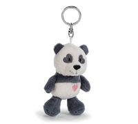 NICI- Love 62606 Portachiavi in Peluche a Forma di Panda con Cuore, Compagno Fedele per Lo Zaino o la Borsa di Grandi e piccini, 10 cm, Nero, Colore