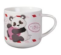 NICI Love 62632 Tazza Mug in Porcellana con Manico, Motivo Panda e Farfalla, per Bevande Fredde e Calde Come tè e caffè, 420 ml, 9,5 x 9,5 cm, Bianco, Colore