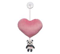 NICI Love Panda 62616 Cuore di Peluche con Ventosa e Pupazzetto a Forma di Panda, Morbido Pupazzo per Coccole e Giochi, per Adulti e Bambini, 15 cm e 10 cm, Rosa