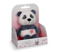 NICI Love Panda 62628 Panda di peluche, morbido e tenero pupazzo per coccole e giochi, per adulti e bambini, 12 cm, rosa, in confezione regalo
