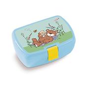 Nici- Lunchbox, Orso Classico, 18x12,5x6,5cm, Colore Blu/Giallo, 45444