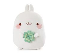 NICI- Cuscino con Figura MOLANG con Trifoglio 30x23cm, Colore White, 48879