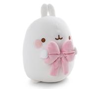 NICI Molang Morbido Peluche con Fiocco, 16 cm, Bianco - 62781
