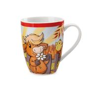 NICI Mug bovino delle Highlands McMooray & Pulcino Eggwina 310ml in Porcellana Rosso - Tazza da tè, Tazza da caffè, Tazza in Porcellana, Tazza con Manico per Bevande Fredde e Calde