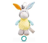 NICI- Music Box Donkey Asino Muziekdoos 18cm, Colore Gray, Small, 48901