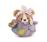 NICI mymochi, Brushy Spaniel in morbido peluche (8 cm) con pennello e completo da pittore, stile Kawaii, per bambini e adulti, in confezione regalo da 8,5 x 6,5 x 10 cm, marrone - 62905