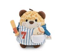 NICI mymochi, Ichiro Leopardo, 8,5 x 6,5 x 10 cm, 8 cm, beige - 62908 | Con pallina e completo da baseball, stile kawaii e confezione regalo, morbido e adorabile per bambini e adulti
