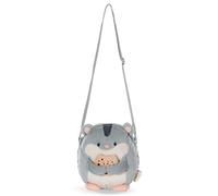 NICI mymochi Shai Borsa a tracolla a forma di criceto, in peluche, stile Kawaii carino e alla moda, 16 x 17 cm, grigio - 61819