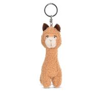 NICI-Portachiavi Alpaca al Paka 10cm Green, Colore Marrone Chiaro, 48600