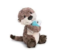 NICI Oda morbida lontra di peluche con pesce 25 cm, grigio - 62648