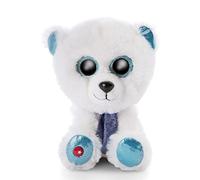 NICI Originale - Glubschis Benjie 15 cm - Peluche Orso Polare - Pupazzo Imbottito con Grandi Occhi Luccicanti - Animale Giocattolo per Gli Amanti dei Pupazzi, Bianco/Blu