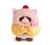 NICI – Set peluche Mucca Moona 8 cm con frappè e costume gelato soft – Bianco