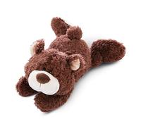 NICI Orsetto di peluche sdraiato 20cm - Animali di pezza ecosostenibili per bambine, bambini, bebè - Soffice pupazzo imbottito da collezione per gioco e coccole - Morbido orso giocattolo marrone cacao