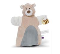 NICI Orsetto doudou 2 in 1, morbido peluche marionetta per neonati e bambini, per giocare, afferrare, coccolare e scoprire, 26 x 25 cm, beige - 61856