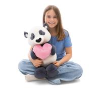 NICI Panda di peluche con cuore, morbido e tenero pupazzo per coccole e giochi, per adulti e bambini, 50 cm, nero - 62611