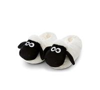 NICI Pantofole in peluche Shaun la pecora, calde e con suola antiscivolo, per bambini e adulti, numero 40-43, bianco - 62341