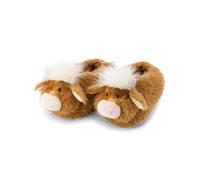 NICI Pantofole in peluche Vitello delle Highland McMooray, calde e con suola antiscivolo, per bambini e adulti, numero 36-39, marrone - 62354