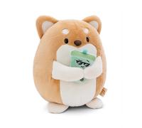 NICI peluche Cane Hiro 16cm con Bubble Tea in scatola regalo 11x12x6,5cm marrone - Peluchetto con imbottitura morbida per giochi e coccole, Doudou, perfetto come idea regalo per bambini - 61152