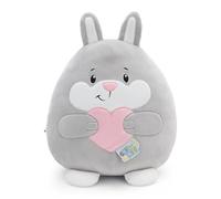 NICI Peluche Chill coniglio con cuore 20cm - grigio - Morbido peluche, carino da coccolare e giocare, per bambini e adulti, un'ottima idea regalo | 61794