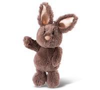 NICI- Peluche Coniglio Marrone Scuro con Orecchie Glitterate 20cm, Colore, 48665
