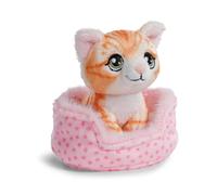 NICI Peluche Gatto Rosso tigrato 12 cm nel Cestino