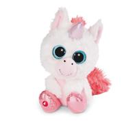 NICI Glubschis Unicorno Milky-Fee 15 cm, Peluche con Grandi Occhi Glitterati, Colore Nero, M, 45563