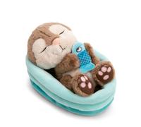 NICI Peluche Lontra nel Cestino, 12 cm - 63122 | Morbido e tenero, perfetto da coccolare e regalare, ideale per bambini e adulti in ogni occasione