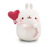 NICI peluche MOLANG con palloncino a cuore 12cm bianco - Simpatico peluchetto con imbottitura morbida per giochi e coccole, perfetto come idea regalo per bambini e adulti - 61672