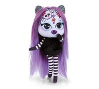 NICI Bambola Peluche Pixidoos Sunli con 3 Accessori in Confezione Regalo 20cm, Colore Viola/Nero, 20 cm, 47505