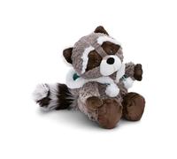 NICI Peluche Procione Lenno con Cappuccio 25cm Grigio - Simpatico peluchetto con Imbottitura Morbida per Giochi e Coccole, Doudou, Perfetto Come Idea Regalo per Bambini e Adulti - 61284