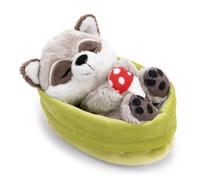 NICI Peluche Procione nel Cestino, 12 cm - 63123