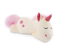 NICI- Peluche sdraiato Unicorno Theodor Addormentato 36cm Green, Colore Beige, 36 cm, 48634