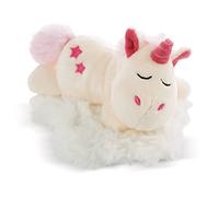 NICI- Peluche sdraiato Unicorno Theodor Addormentato sulle Nuvole 16cm Green, Colore Beige, 16 cm, 48628