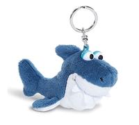 NICI Portachiavi a forma di squalo di peluche, 10 cm, con anello portachiavi per cordino, portachiavi, portachiavi e portachiavi - ciondolo da tasca con squalo - 45351