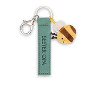 NICI Portachiavi Bester Nonno cinturino in ecopelle verde 10 cm con ape