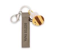 NICI Portachiavi Bester Papa in similpelle, 10 cm, con accompagnatore verde api, per zaino o borsa, portachiavi per piccoli e grandi | 62003