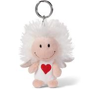 NICI, portachiavi con angelo custode con cuore e ali glitterate, 7 cm, portafortuna, per mazzo di chiavi, 46121