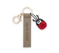 NICI Portachiavi con cinturino in pelle d'oliva 10 cm con coccinella