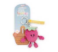 NICI Portachiavi con fragola, sempre con te, 7 cm, rosso, compagno fedele per zaino o borsa, portachiavi per piccoli e grandi | 61803