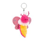 NICI Portachiavi in peluche Flibbies 62883 – Farfalla 10 cm Rosa per zaino o borsa