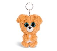 NICI Glubschis Cane Lollidog 9 cm, con Grandi Occhi Glitterati, Peluche con Portachiavi, 46312, Cranberry