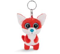 NICI Schlüsselanhänger Fuchs 9cm 45545 Volpe Jayson Glubschis 9 cm, con Grandi Occhi Glitterati, Peluche con Portachiavi, Animalier, Colore Rosso/Bianco
