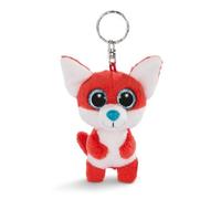 NICI Schlüsselanhänger Fuchs 9cm 45545 Volpe Jayson Glubschis 9 cm, con Grandi Occhi Glitterati, Peluche con Portachiavi, Animalier, Colore Rosso/Bianco