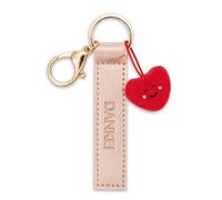 NICI Portachiavi Grazie! Cinturino in ecopelle oro rosa 10 cm con cuore