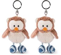 NICI PORTACHIAVI PELUCHE Gufo Oscar 10 cm (Confezione da 2)