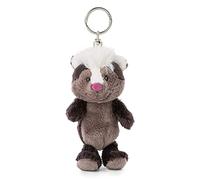 NICI- Portachiavi puzzola Chiala Skunk 10cm, Tinta Unita, Colore Grigio/Nero, 10 cm, 47332
