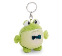 Frowin 62942 - Portachiavi con peluche a forma di rana, per lo zaino o la borsa di grandi e piccini, 7 cm, verde